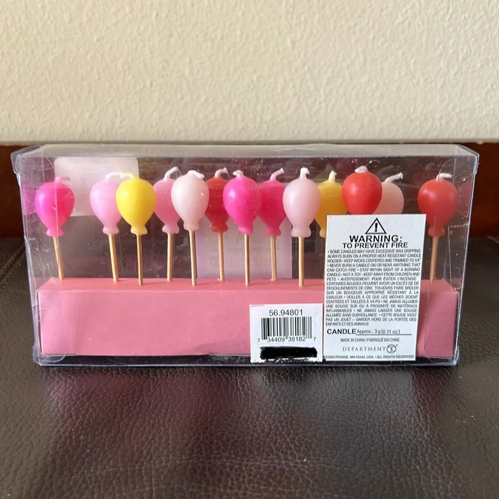 Happy Birthday Balloon Candles - Multi-Color Set of 13 by Department 56